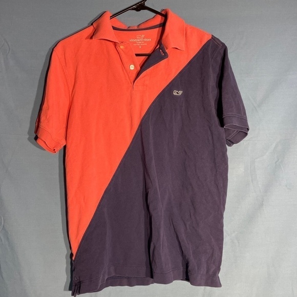 Mens vineyard vines color block polo. Small - Picture 1 of 4